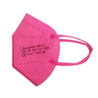 Pinke FFP2-Masken für Jungen/Mädchen mit europäischem CE-Zertifikat (Einzeln verpackt - 10 Stück)